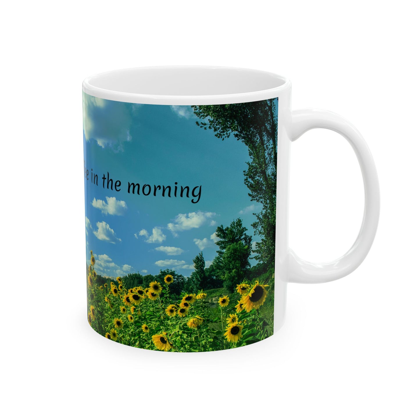 Sunflower Fields Ceramic Mug - Coffee Lover Gift, Floral Coffee Cup, Nature Mug, Kitchen Decor, Inspirational Drinkware
