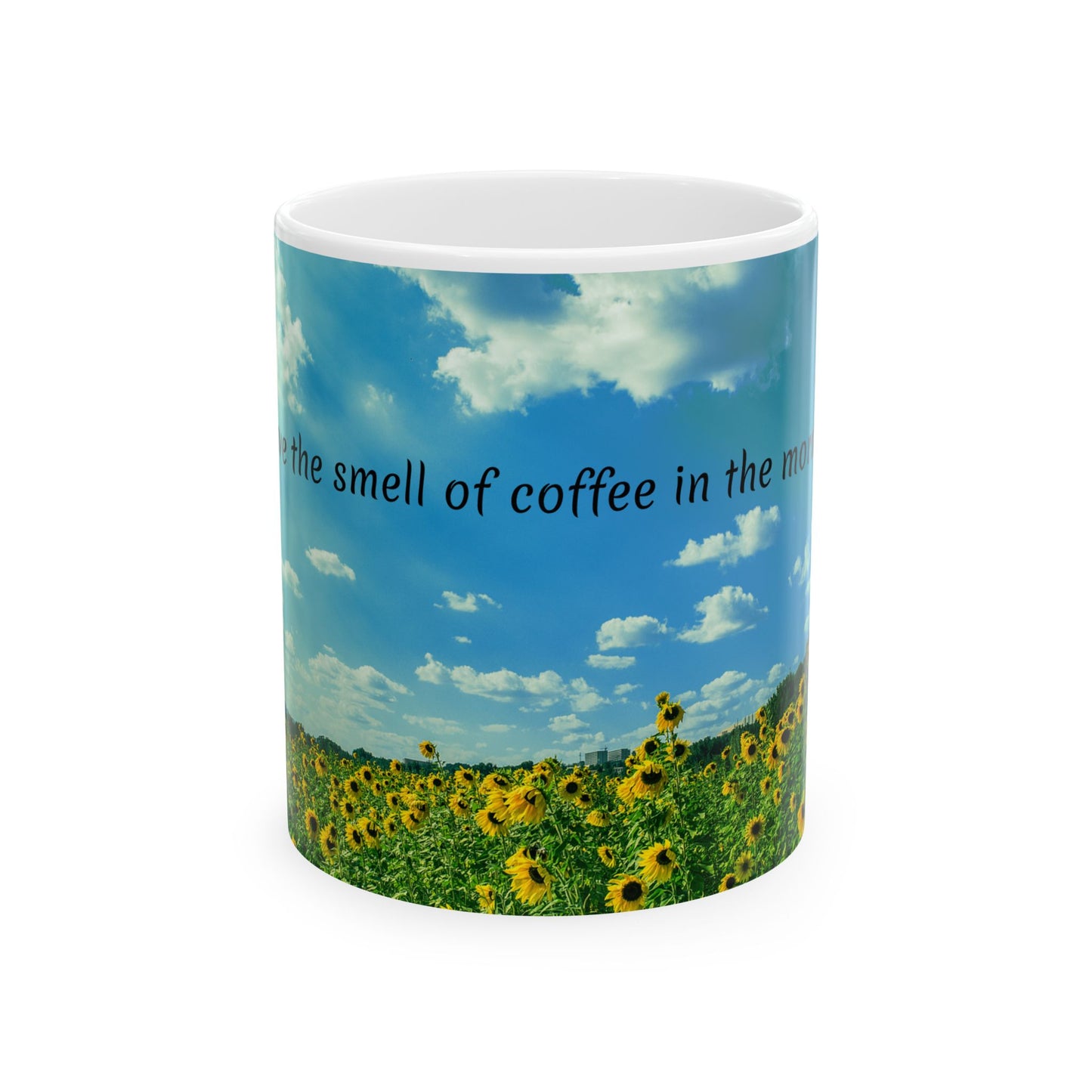 Sunflower Fields Ceramic Mug - Coffee Lover Gift, Floral Coffee Cup, Nature Mug, Kitchen Decor, Inspirational Drinkware