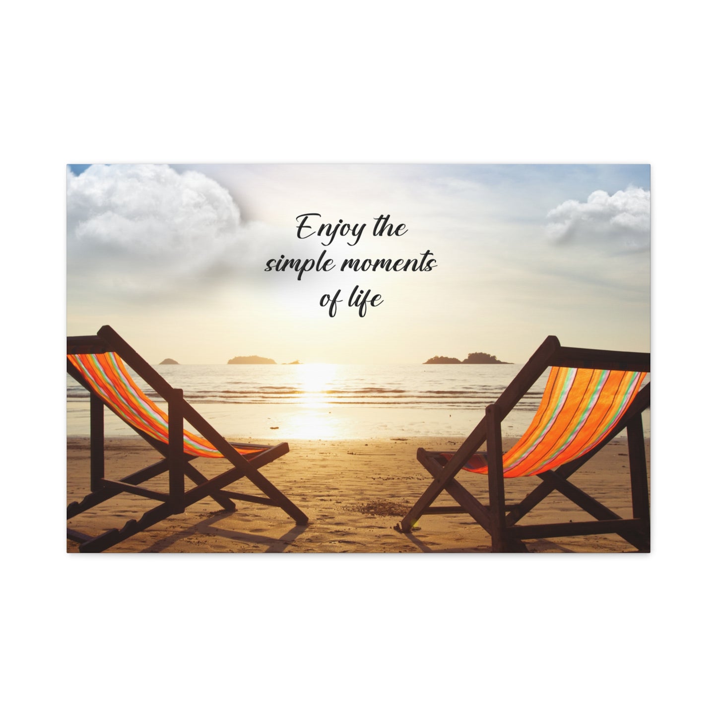 Scenic Canvas Art Print, Beach Decor, Wall Art for Home, Inspirational Quote, Gift for Beach Lovers, Relaxing Atmosphere 30X20