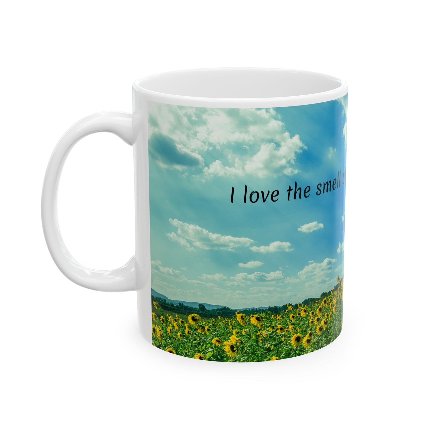 Sunflower Fields Ceramic Mug - Coffee Lover Gift, Floral Coffee Cup, Nature Mug, Kitchen Decor, Inspirational Drinkware