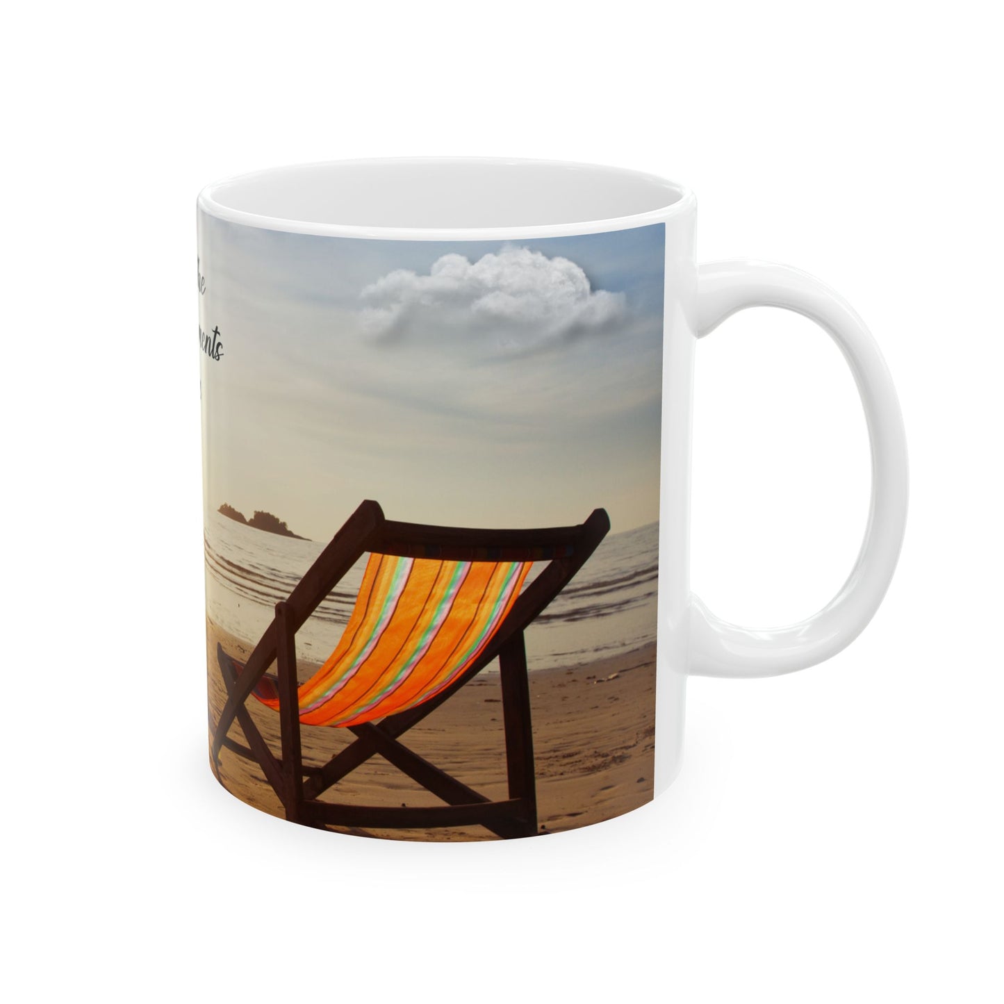 Beach Sunset Ceramic Mug - Enjoy the Simple Moments of Life, Coffee Cup for Relaxation, Perfect Gift for Friends, Summer Decor, [...]