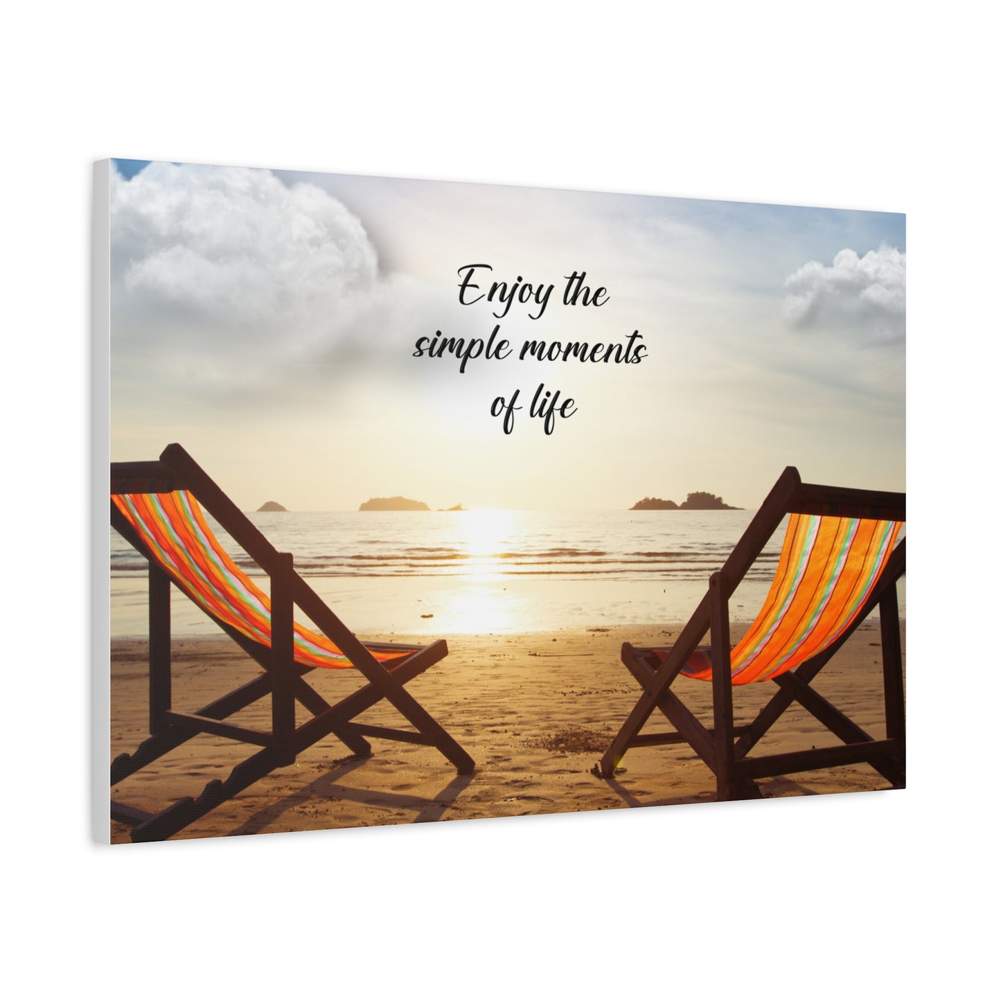 Scenic Canvas Art Print, Beach Decor, Wall Art for Home, Inspirational Quote, Gift for Beach Lovers, Relaxing Atmosphere 30X20