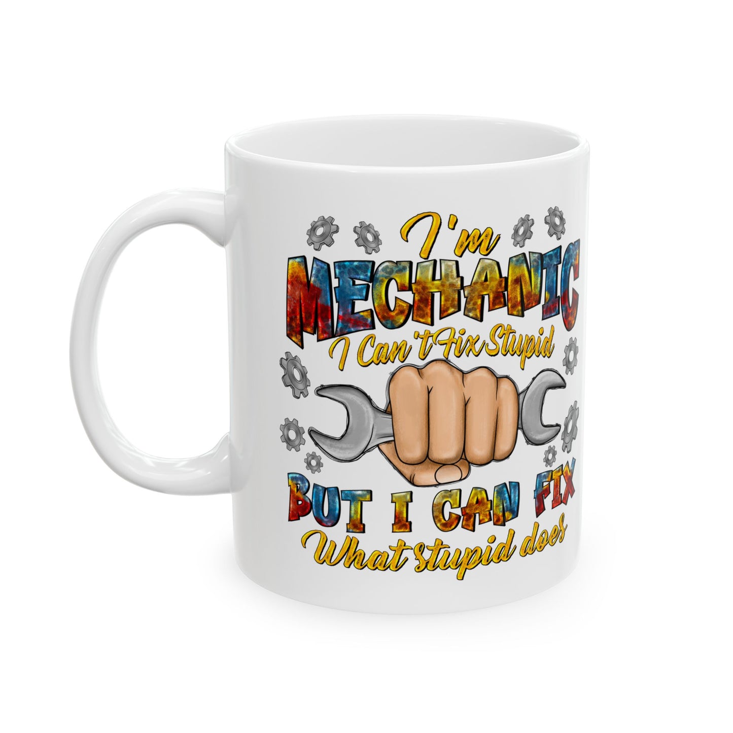 Mechanic Mug  Perfect Gift for Auto Enthusiasts Craftsmen  Funny Coffee Cup for Gearheads Workshop Humor