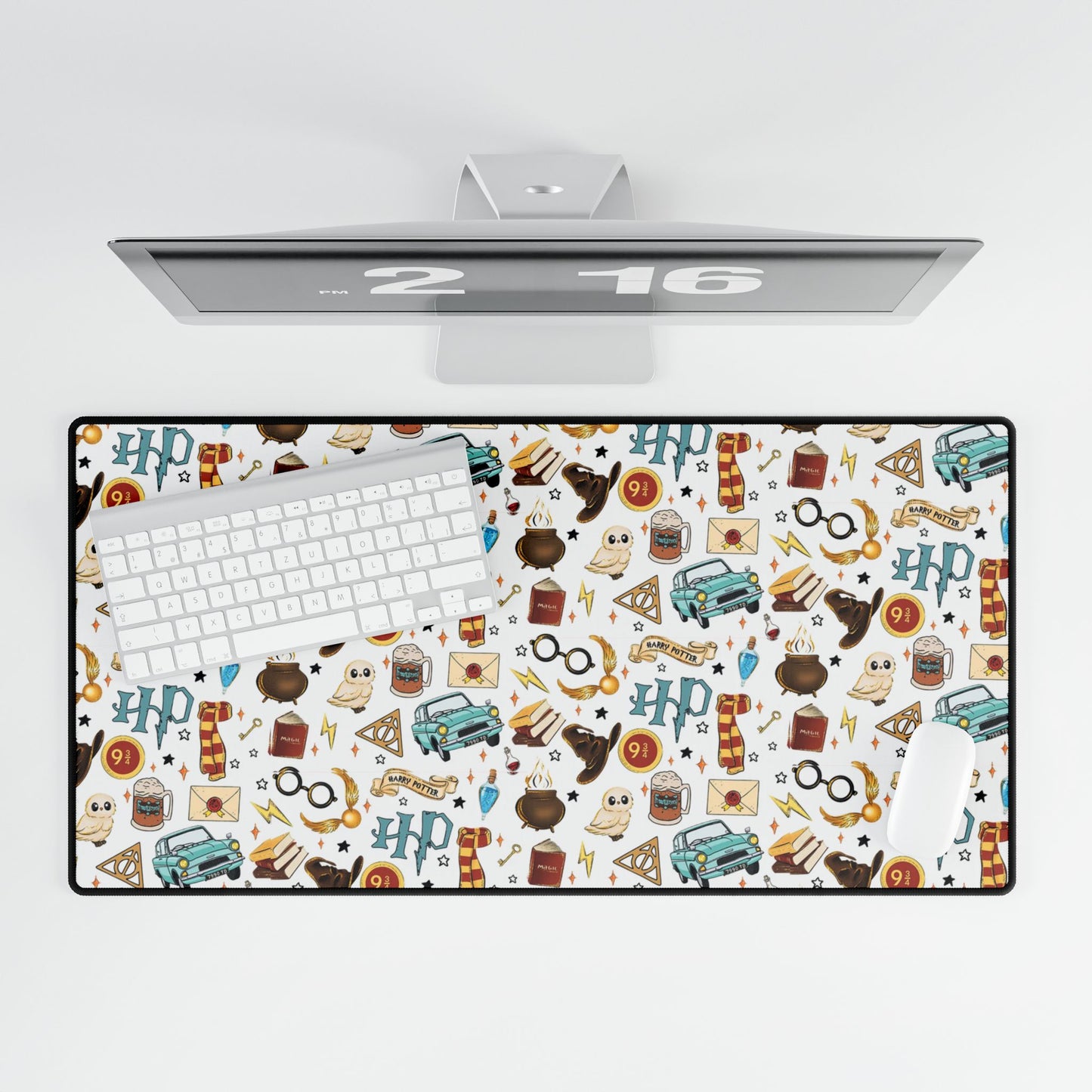 Harry Potter Desk Mat - Magical Office Decor, Gaming Mouse Pad, Nerdy Gifts, Hogwarts Themed Workspace