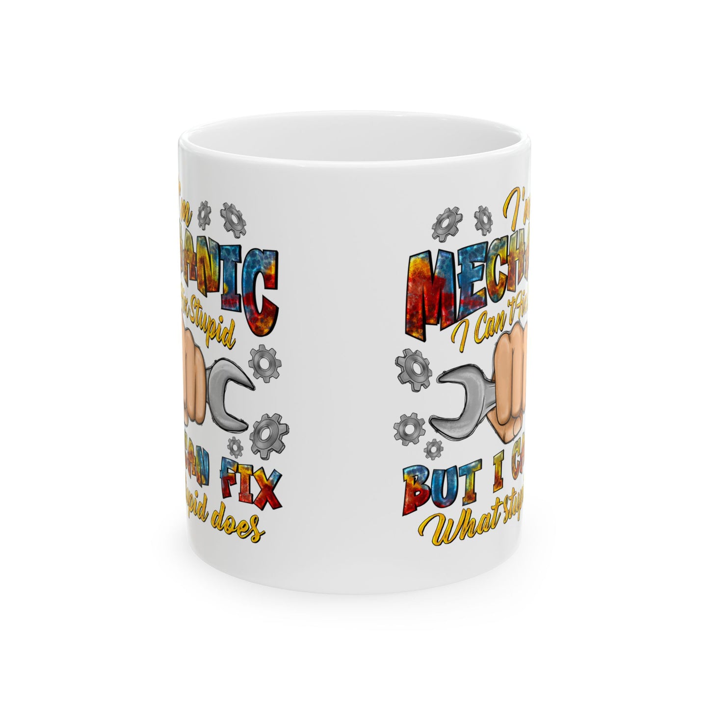 Mechanic Mug  Perfect Gift for Auto Enthusiasts Craftsmen  Funny Coffee Cup for Gearheads Workshop Humor